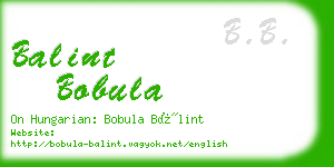 balint bobula business card